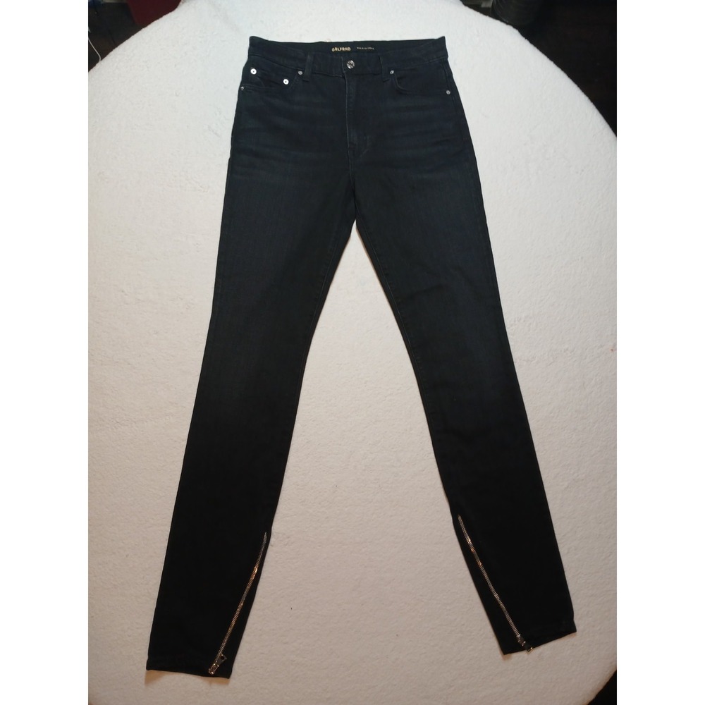 GRLFRND The Karla Ankle Zip Skinny Jeans Womens Size 27 Black Denim Stretch LA